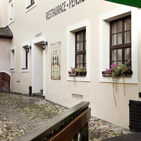 Penzion A Restaurace Modra Ruze ターボル エクステリア 写真